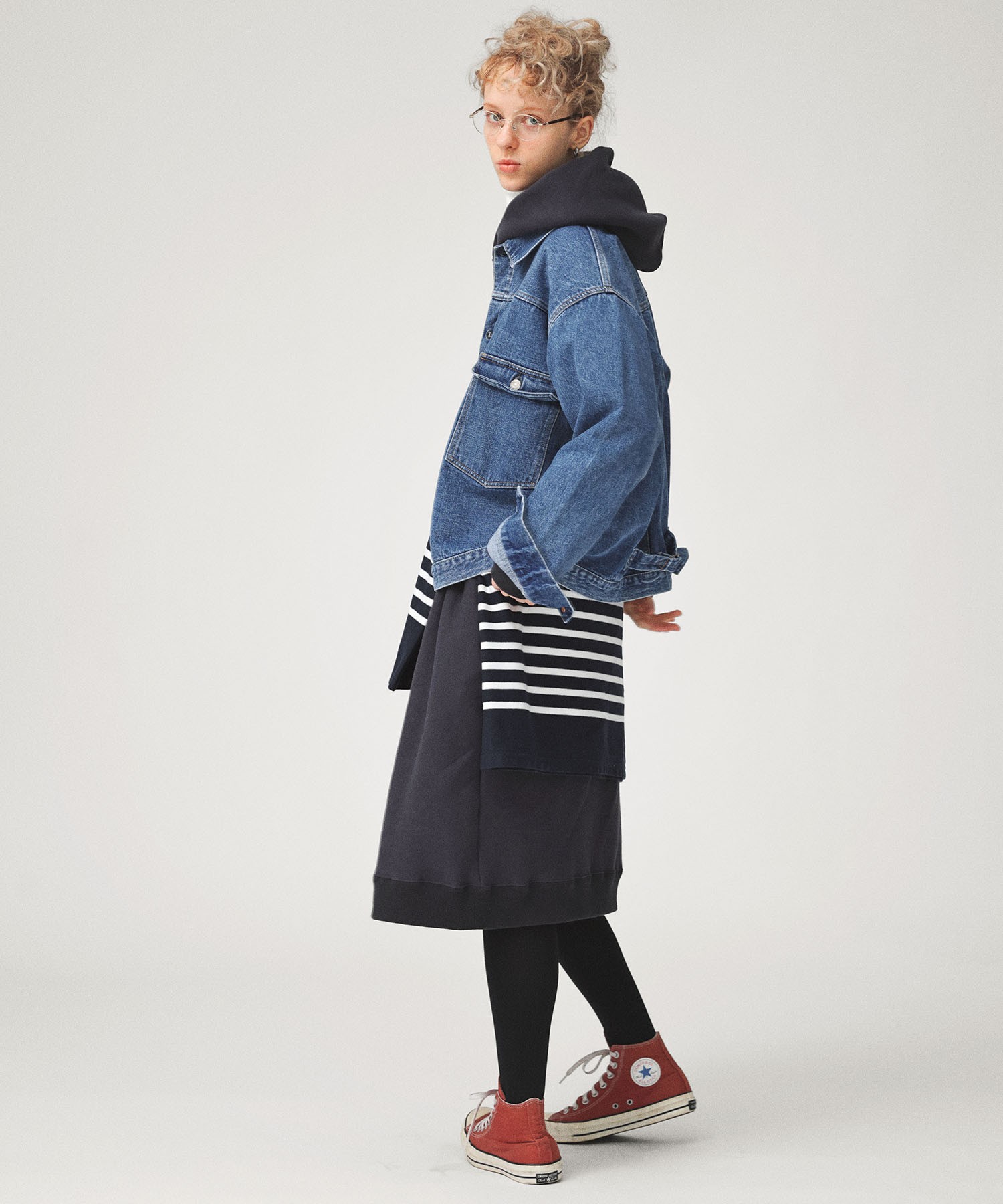 leno&co Lenoリノ BRENDA BIG TRUCKER JACKET LENO (リノ) BRENDA BIG TRUCKER JACKET FADE INDIGO / ブレンダ