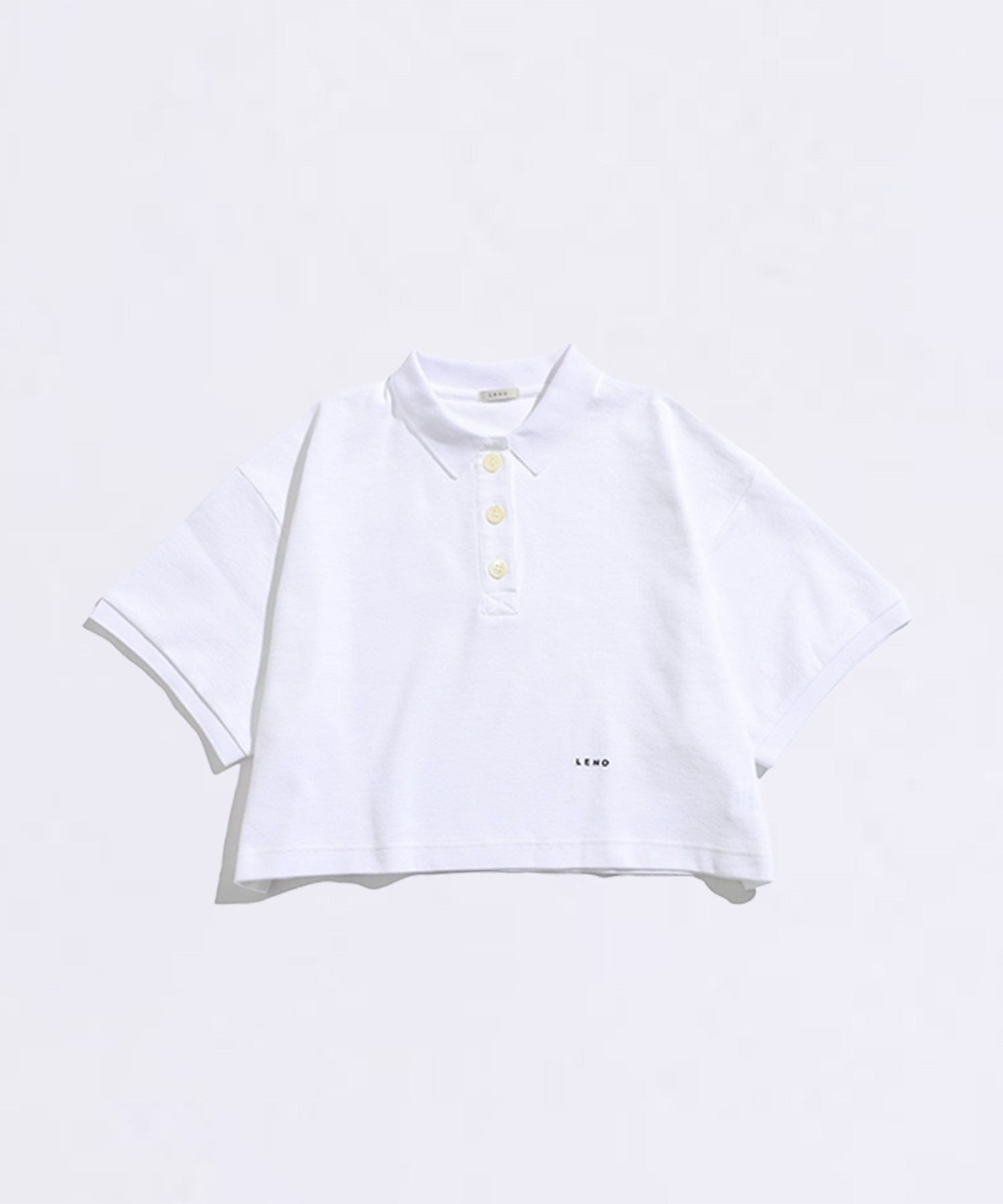 LENO L1901-SH003 半袖 コットン ブラウス シャツ ホワイト リノ 5-0612S 258039 LENO OFFICIAL WEBSITE / POLO T-SHIRT