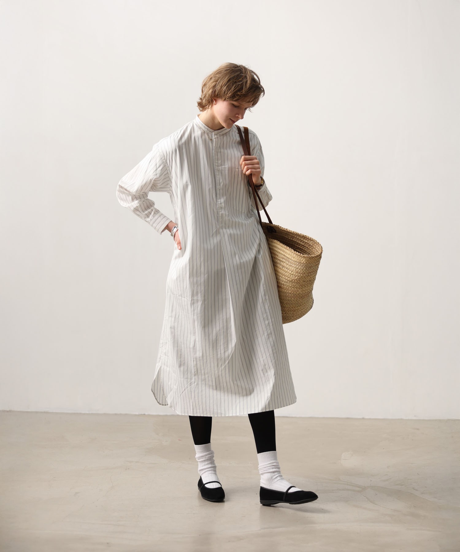 LENO OFFICIAL WEBSITE / STRIPE SHIRTS DRESS