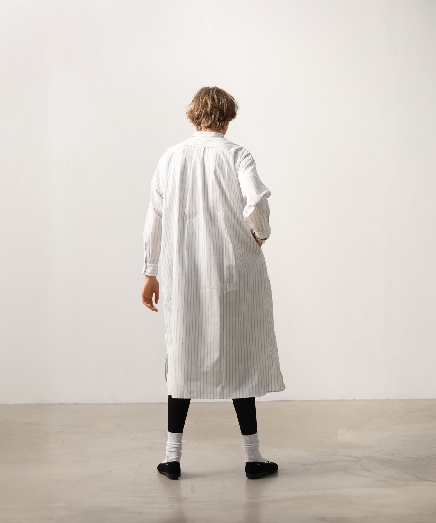 【新品未使用】LENO ストライプ ロングワンピース Sawa a la mode レディース ワンピース 紺 ネイビー 羽織り