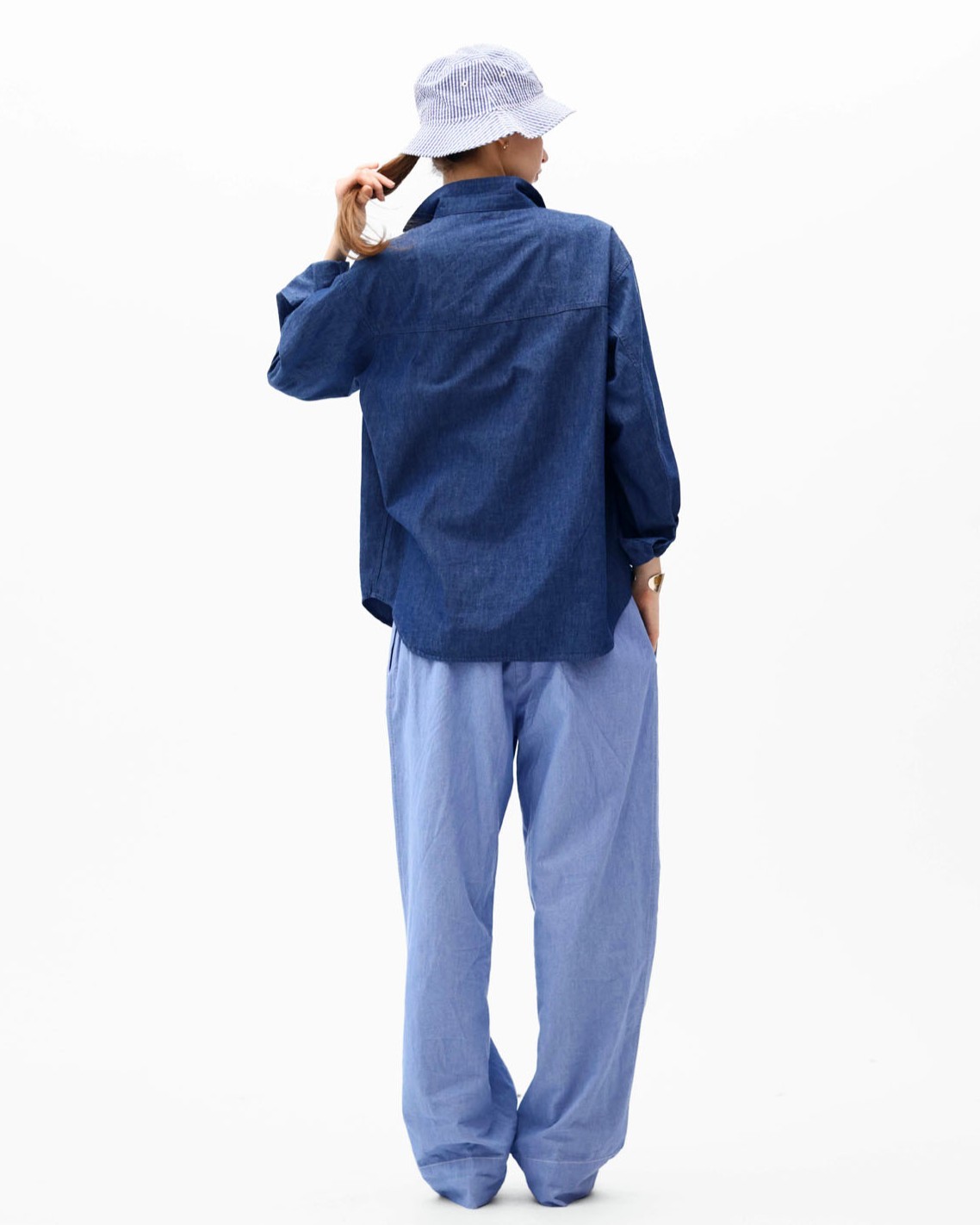 リノ(CLUÉL Collaboration) CHAMBRAY COAT リノ(CLUÉL Collaboration) CHAMBRAY COAT LENO meets CLUÉL