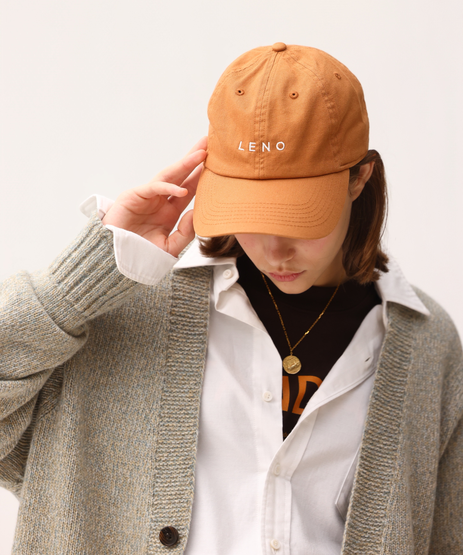 LENO LOGO STONE WASH CAP [UNISEX]
