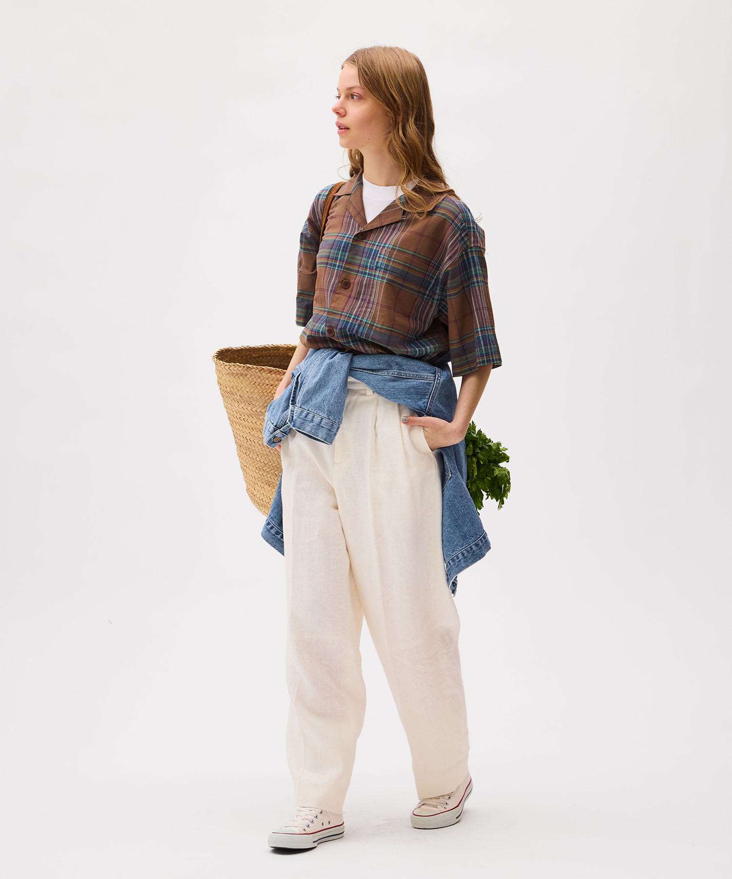 DARK MADRAS CHECK OPEN COLLER SHRTS