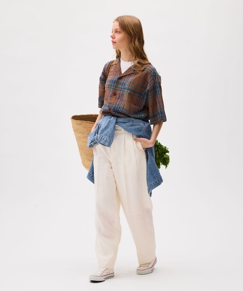 DARK MADRAS CHECK OPEN COLLER SHRTS