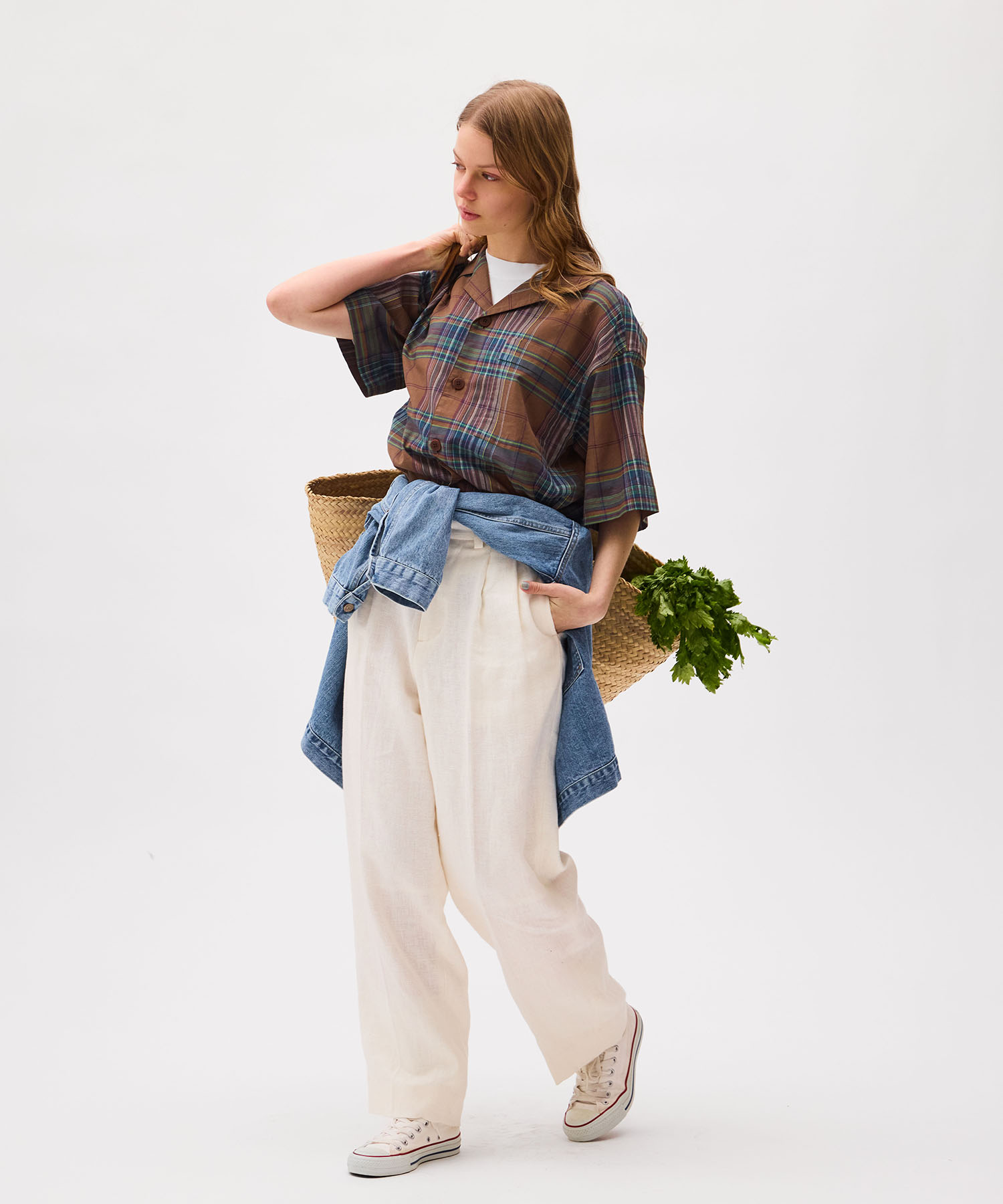 DARK MADRAS CHECK OPEN COLLER SHRTS