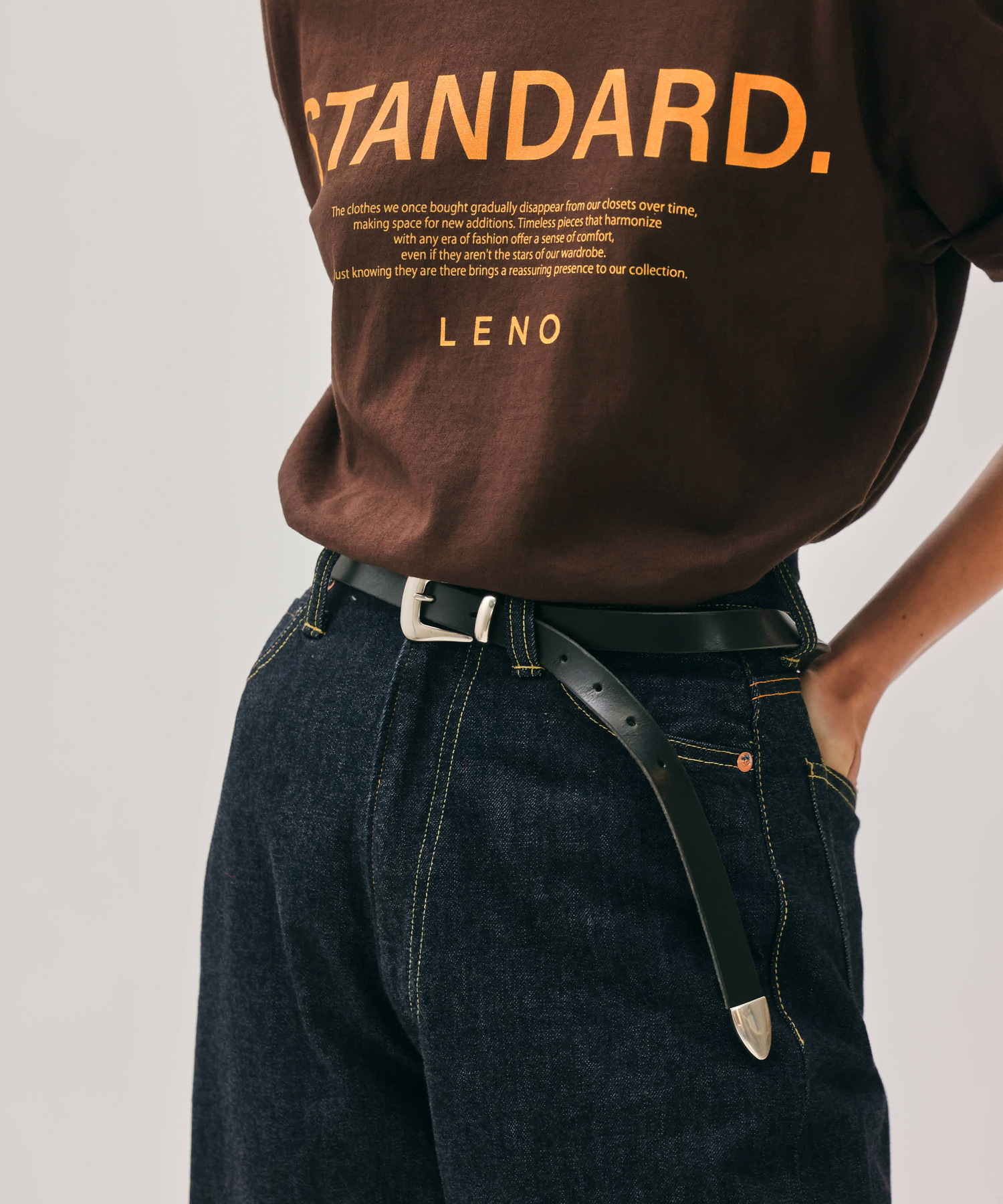 WESTERN LEATHER BELT [UNISEX]