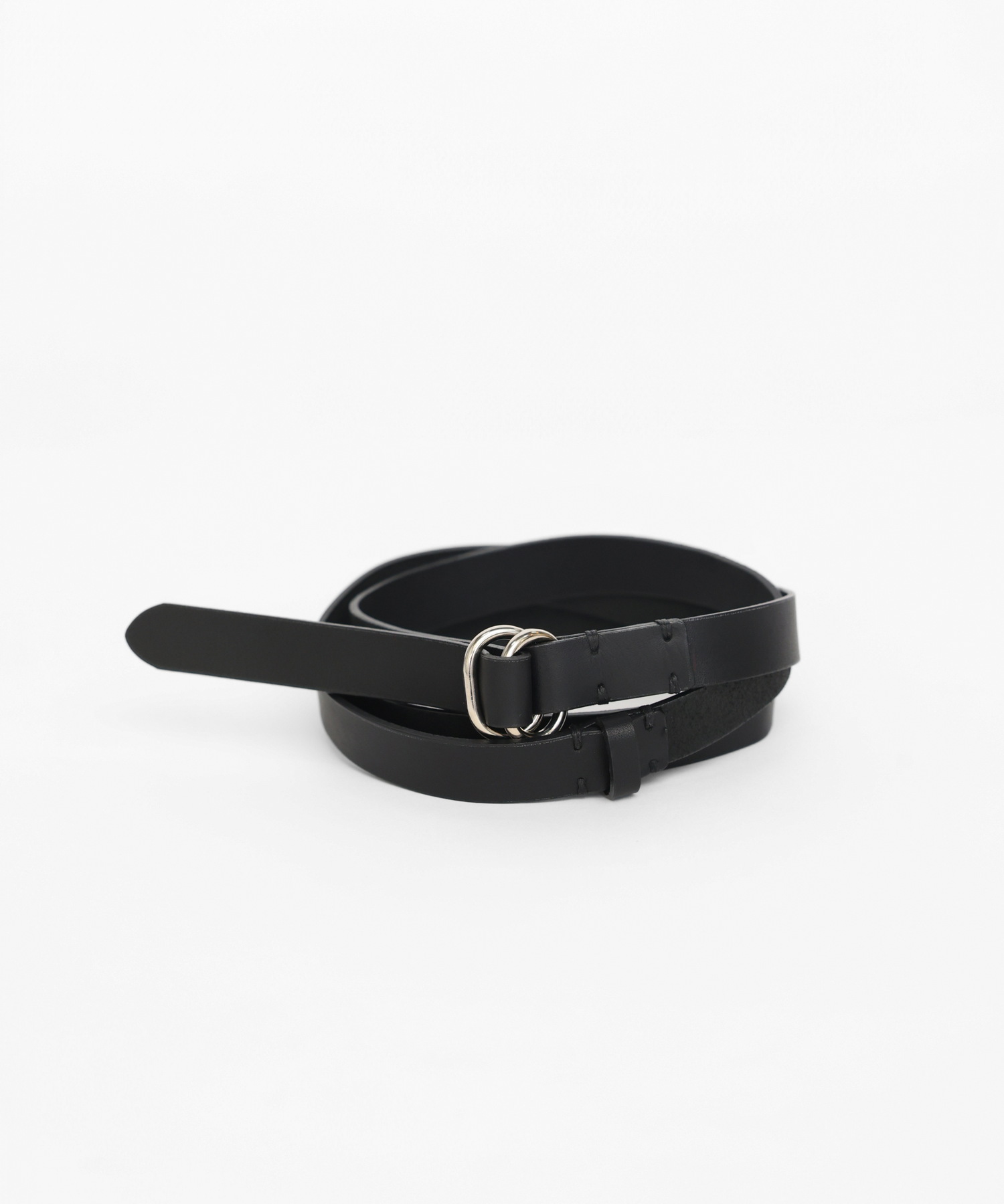 W_RING LEATHER BELT [UNISEX]
