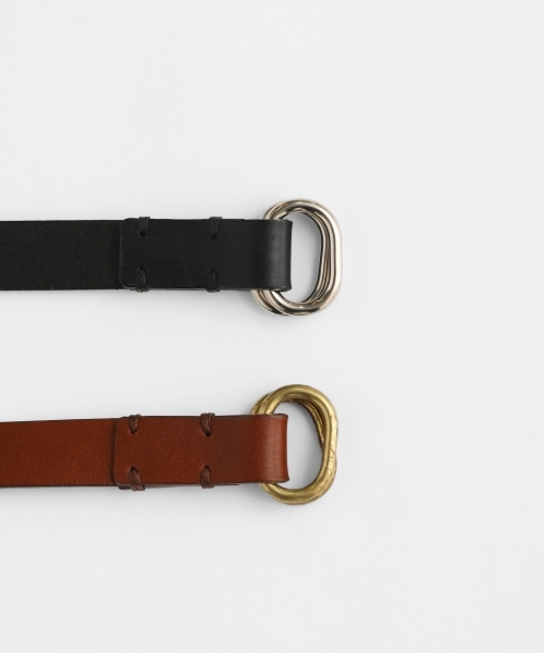 W_RING LEATHER BELT [UNISEX]