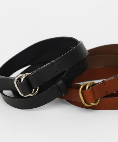 W_RING LEATHER BELT [UNISEX]