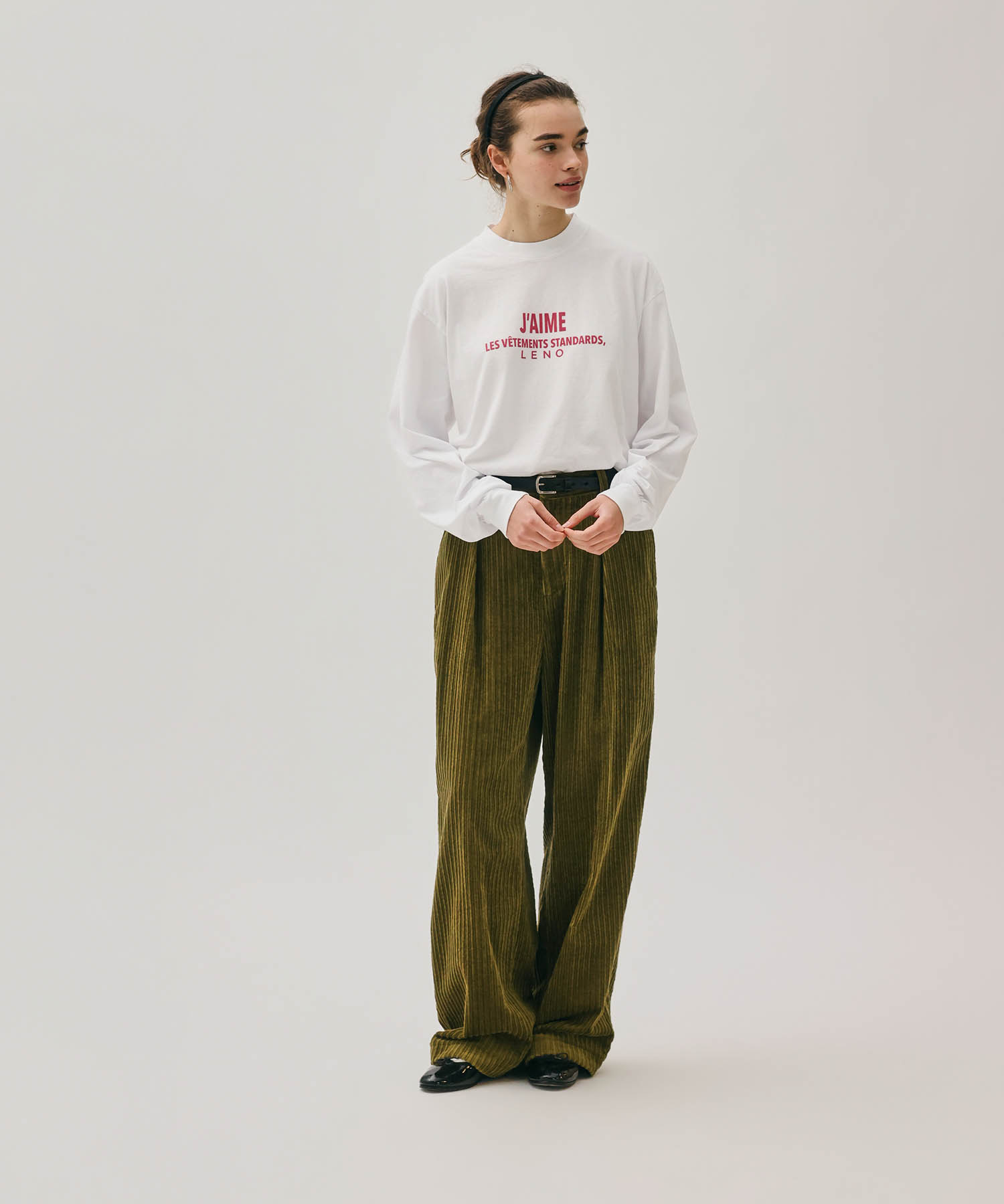 PRINT LONG SLEEVES T-SHIRT【J'AIME】