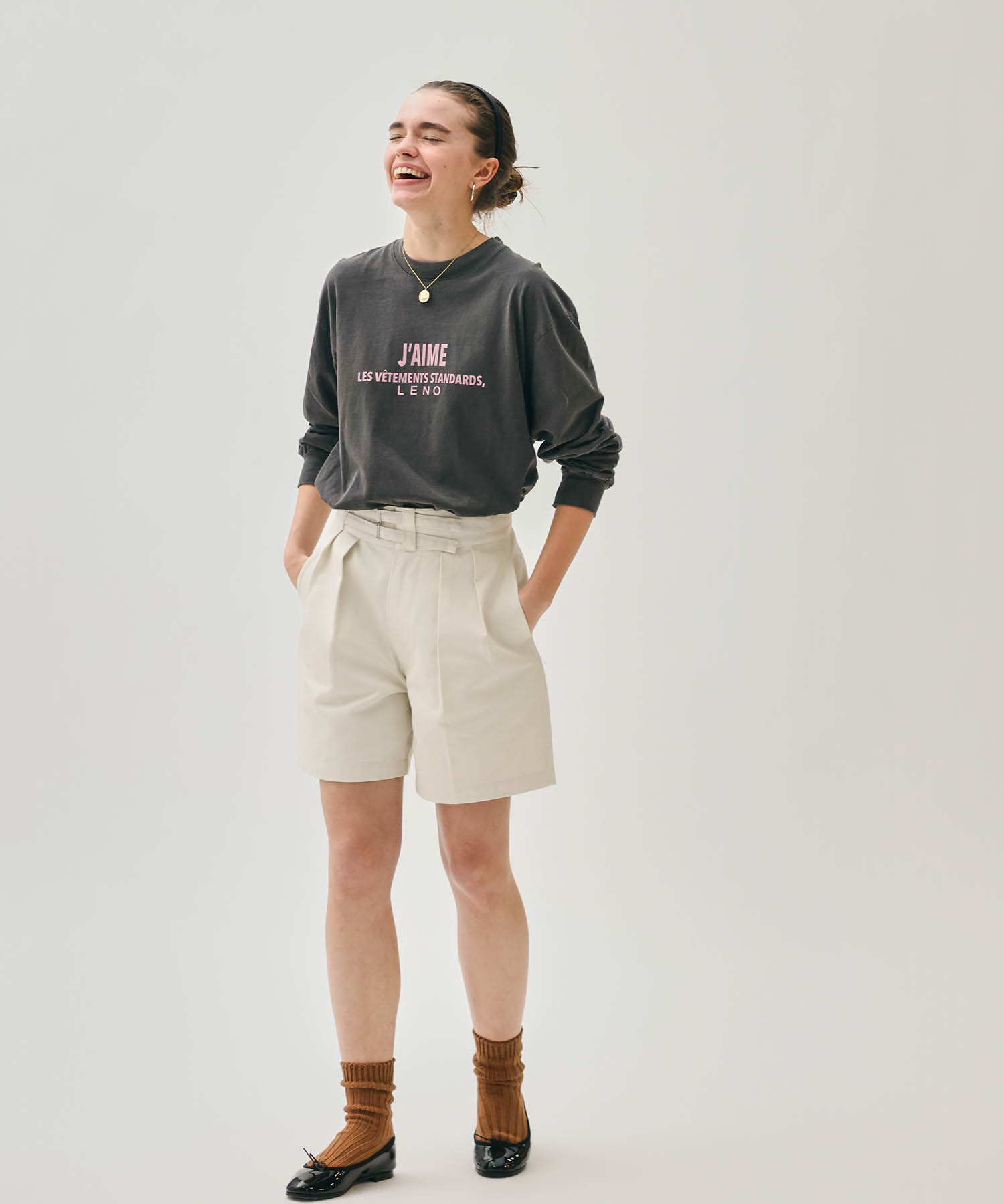 PRINT LONG SLEEVES T-SHIRT【J'AIME】