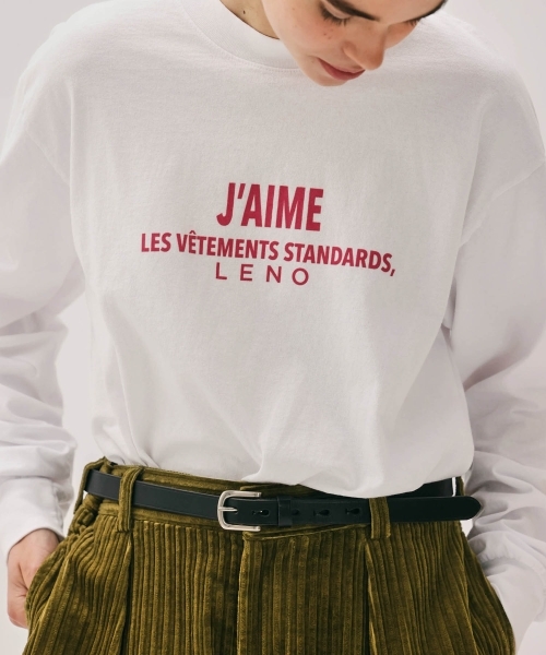 PRINT LONG SLEEVES T-SHIRT【J'AIME】