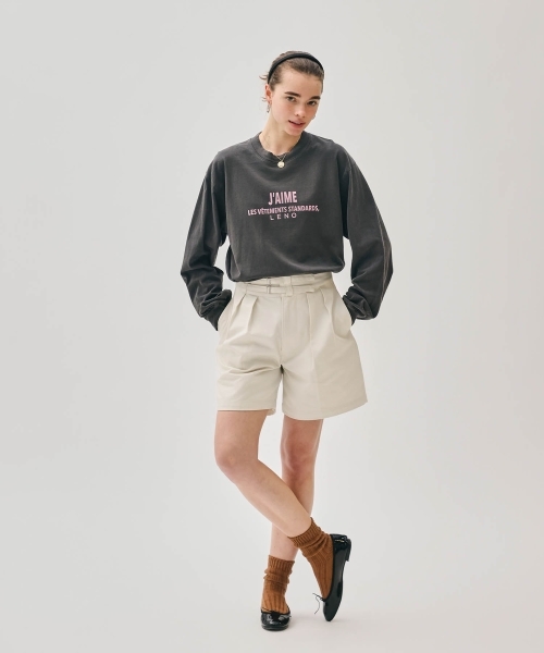 PRINT LONG SLEEVES T-SHIRT【J'AIME】