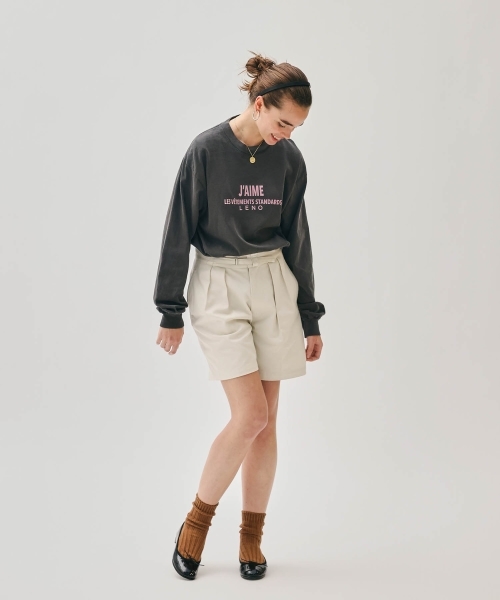 PRINT LONG SLEEVES T-SHIRT【J'AIME】