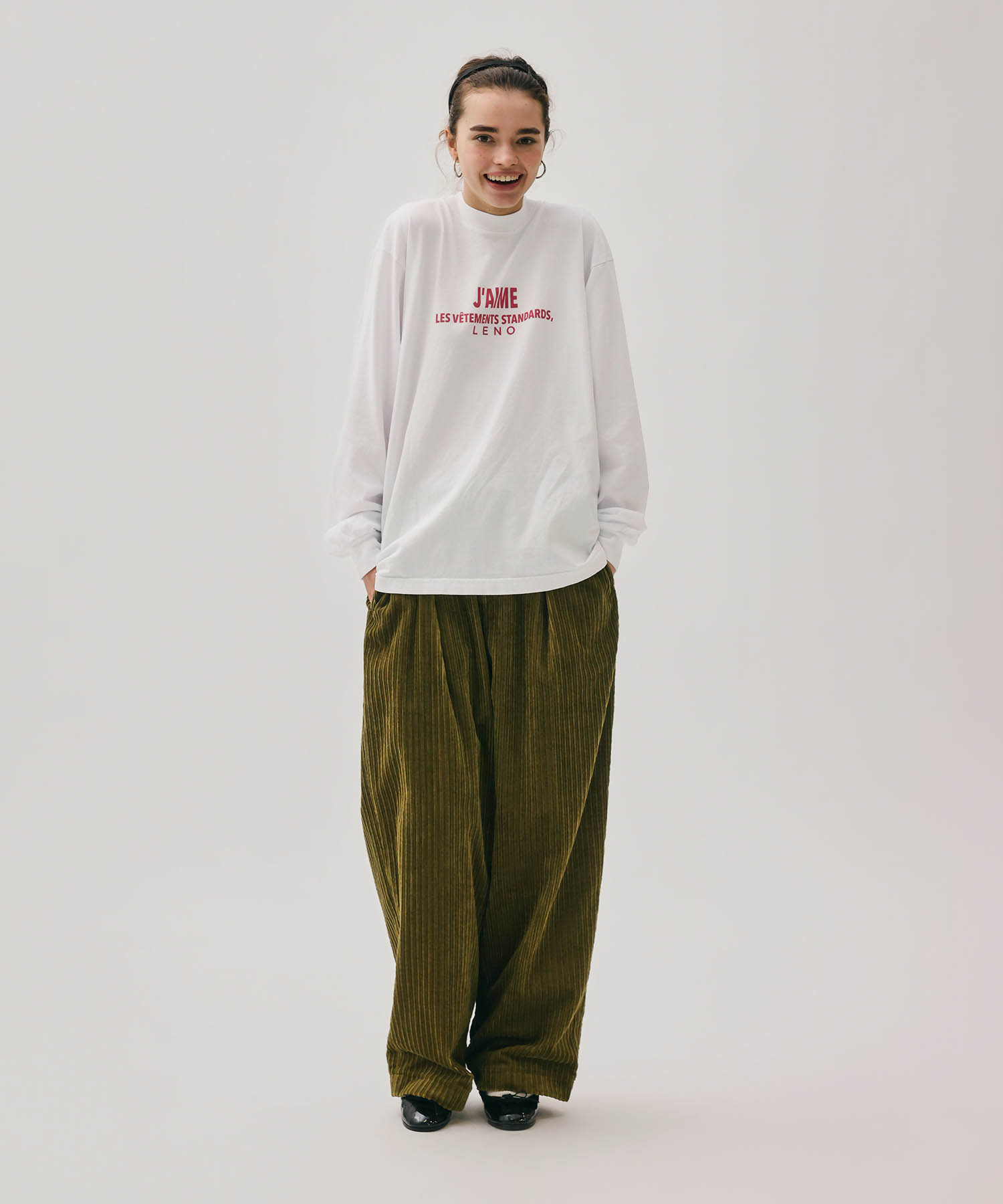 PRINT LONG SLEEVES T-SHIRT【J'AIME】