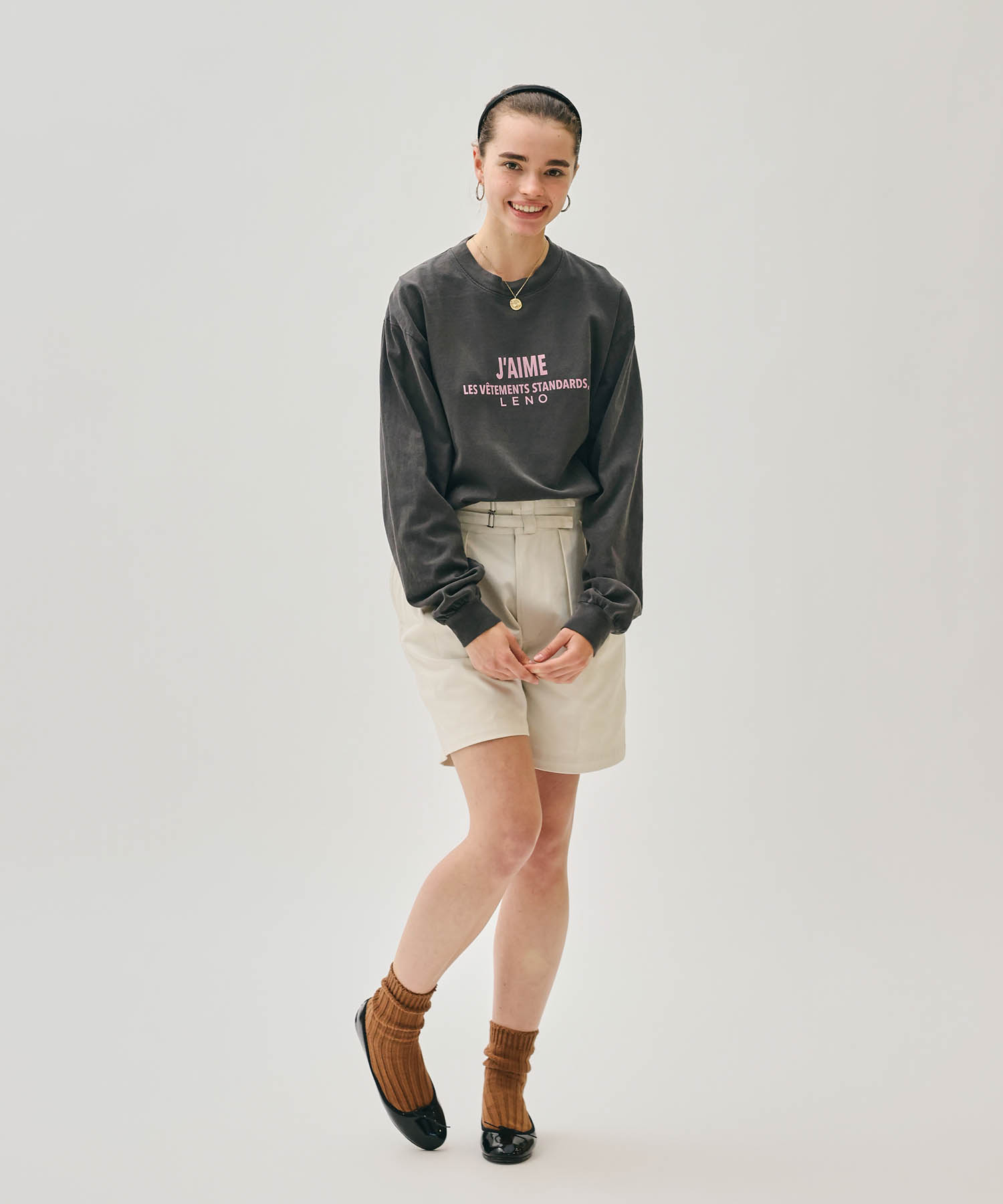 PRINT LONG SLEEVES T-SHIRT【J'AIME】