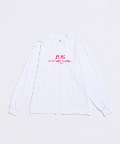 PRINT LONG SLEEVES T-SHIRT【J'AIME】