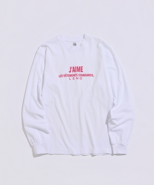 PRINT LONG SLEEVES T-SHIRT【J'AIME】