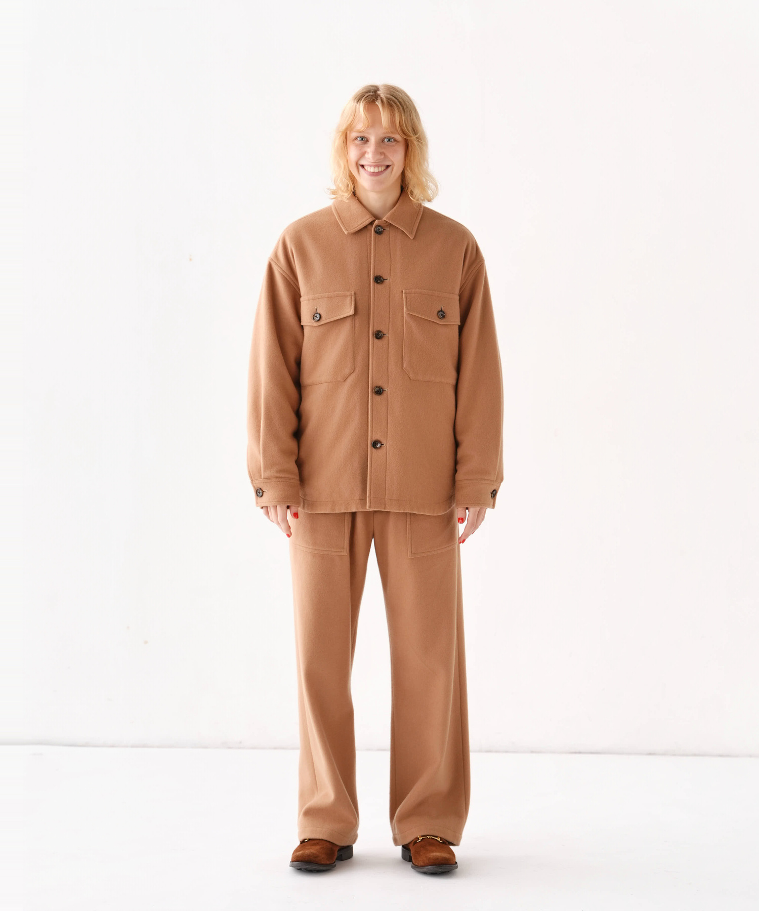 [CLUÉL CAPSULE  COLLECTION]  SUPER110'S MELTON CPO JACKET [UNISEX]