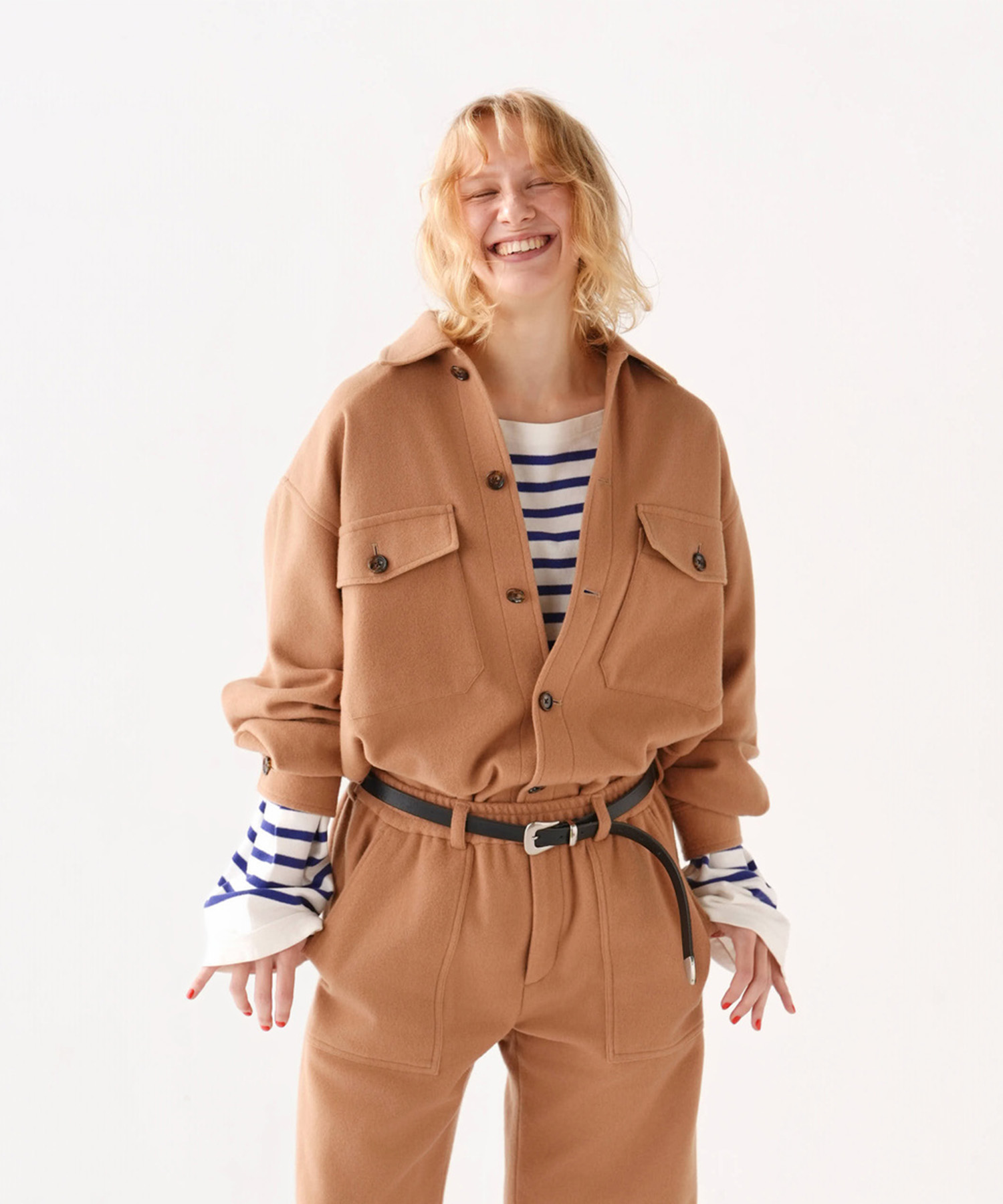 SUPER110'S MELTON CPO JACKET CAMEL