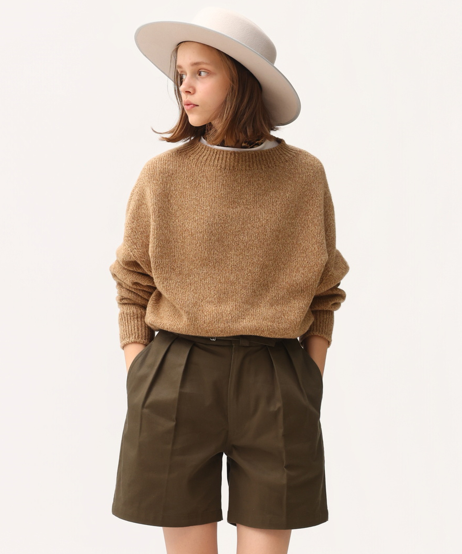 EXTRA FINE LAMB MELANGE SWEATER CAMEL