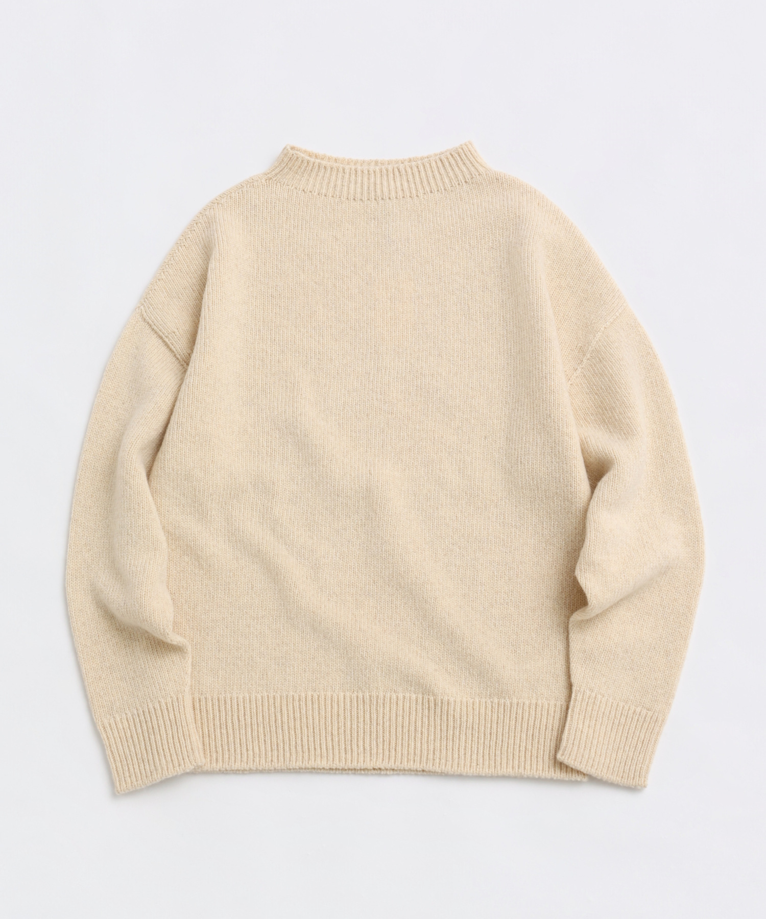 EXTRA FINE LAMB MELANGE SWEATER ECRU