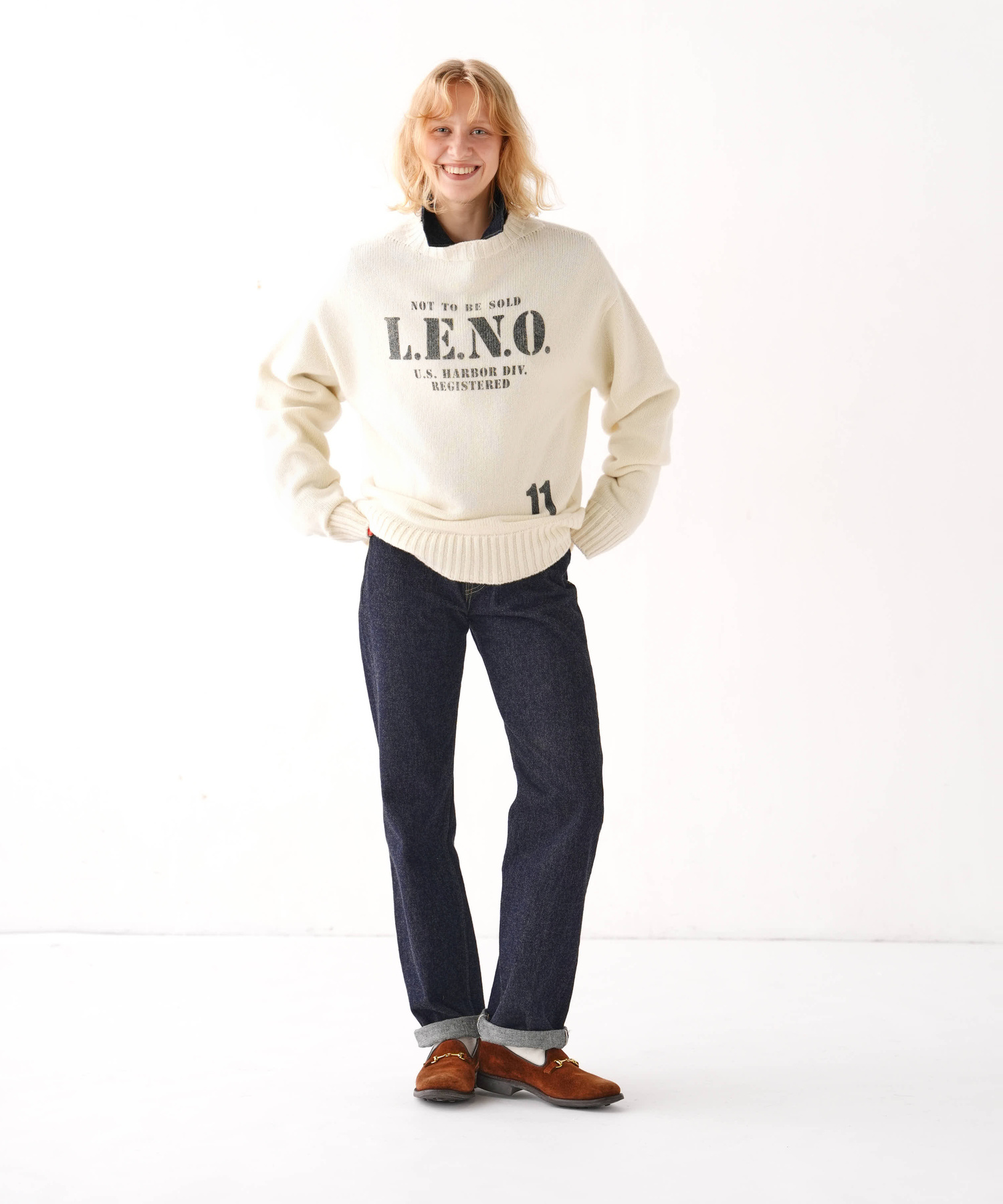 [CLUÉL CAPSULE COLLECTION] EXTRA FINE LAMB PRINTED KNIT