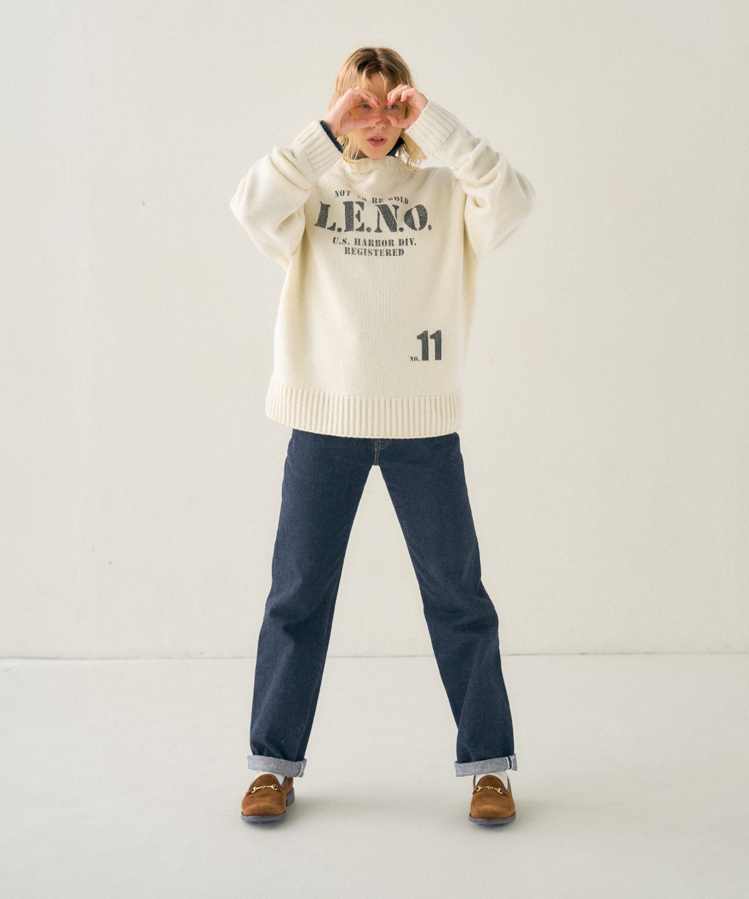 [CLUÉL CAPSULE COLLECTION] EXTRA FINE LAMB PRINTED KNIT