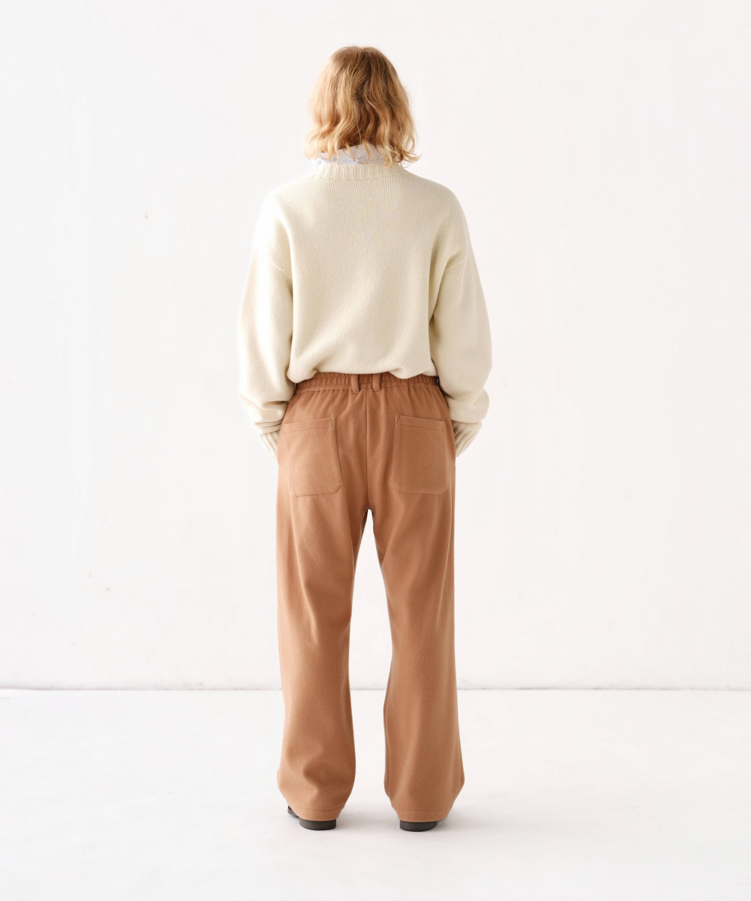 [CLUÉL CAPSULE  COLLECTION]  SUPER110'S MELTON EASY TROUSERS [UNISEX]