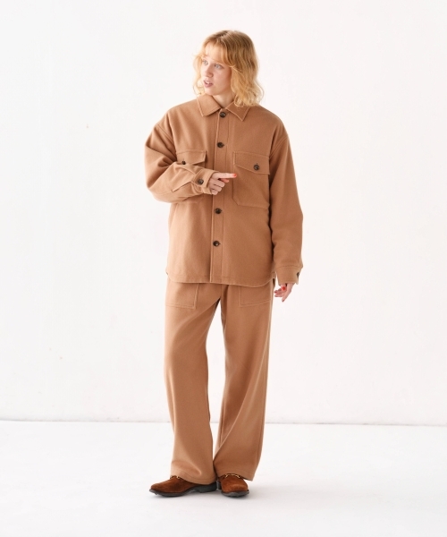 [CLUÉL CAPSULE  COLLECTION]  SUPER110'S MELTON EASY TROUSERS [UNISEX]