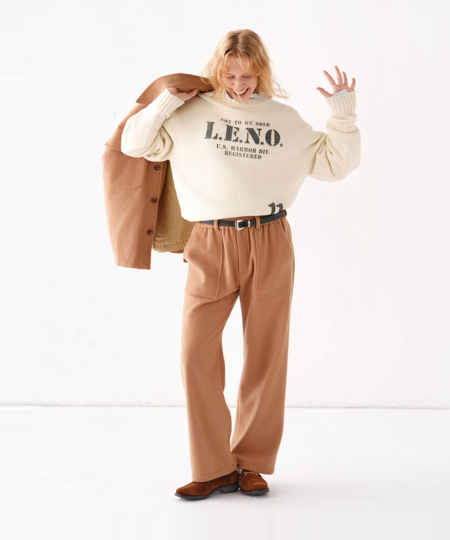[CLUÉL CAPSULE  COLLECTION]  SUPER110'S MELTON EASY TROUSERS [UNISEX]