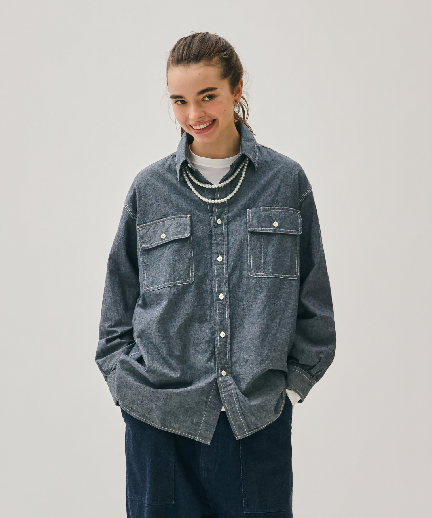 4.5OZ DUNGAREE WORK SHIRTS [UNISEX]