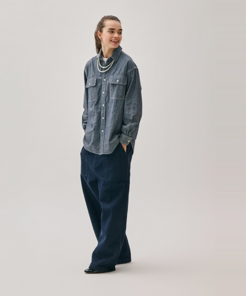 4.5OZ DUNGAREE WORK SHIRTS [UNISEX]