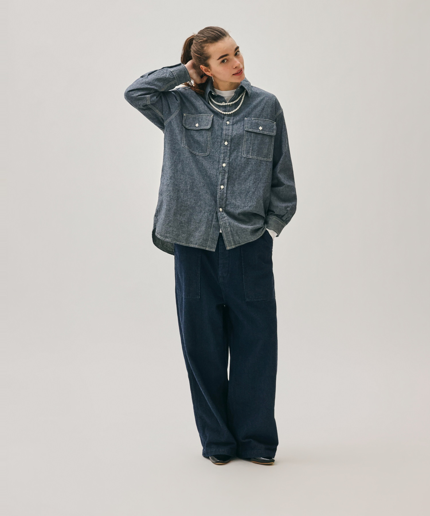 4.5OZ DUNGAREE WORK SHIRTS [UNISEX]