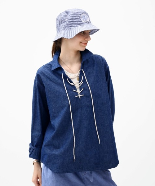 【CLUÉL Collaboration】CHAMBRAY PULLOVER