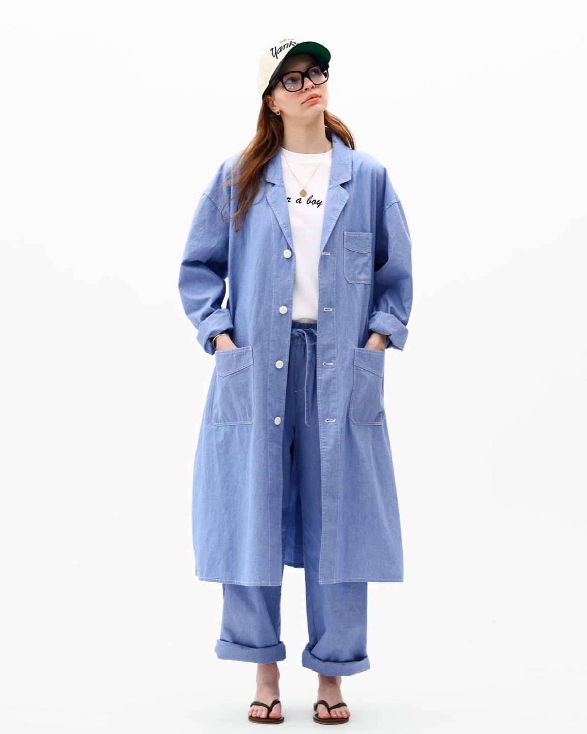 【CLUÉL Collaboration】CHAMBRAY EASY PANTS