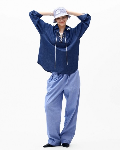 【CLUÉL Collaboration】CHAMBRAY EASY PANTS
