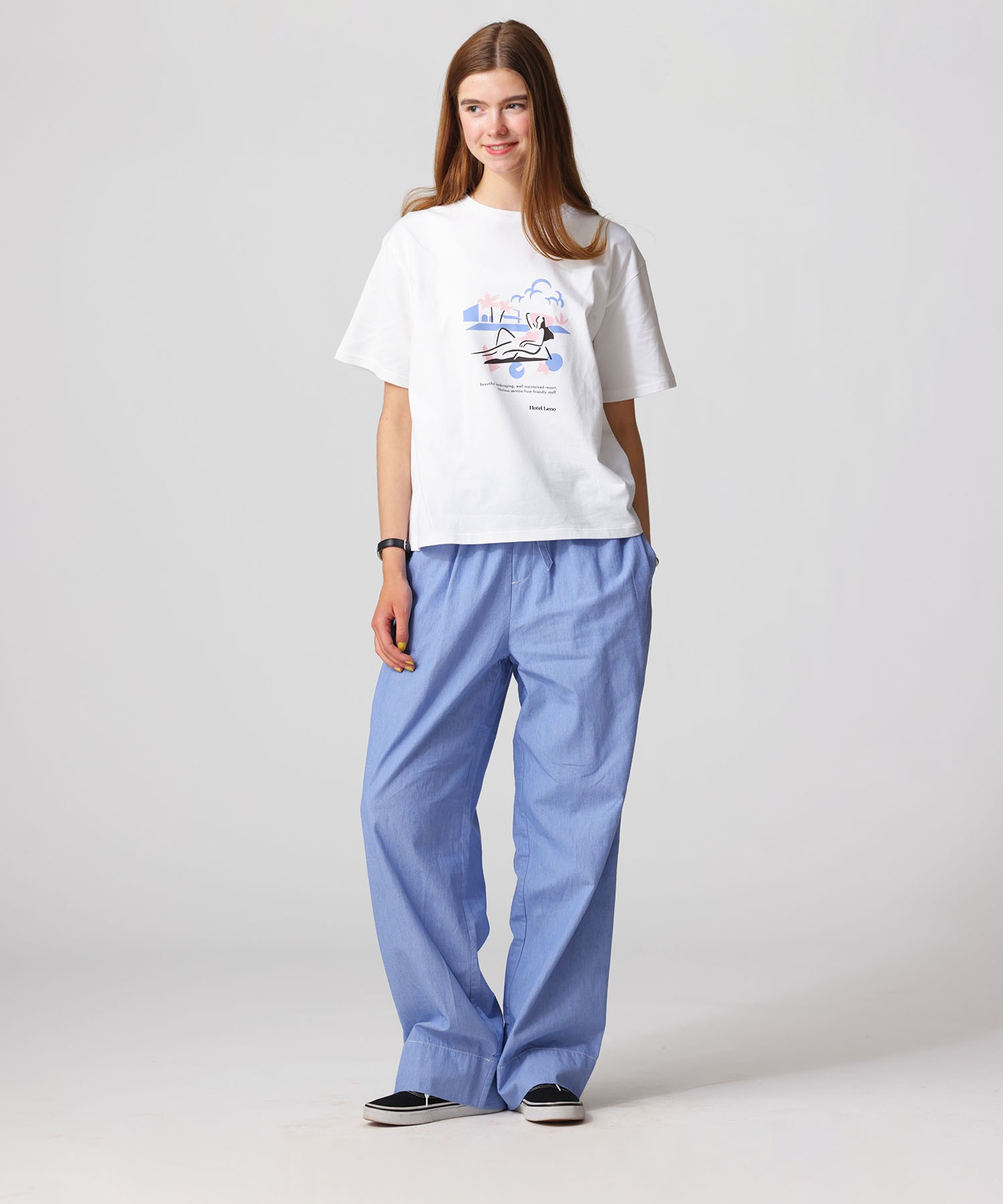 【CLUÉL Collaboration】CHAMBRAY EASY PANTS