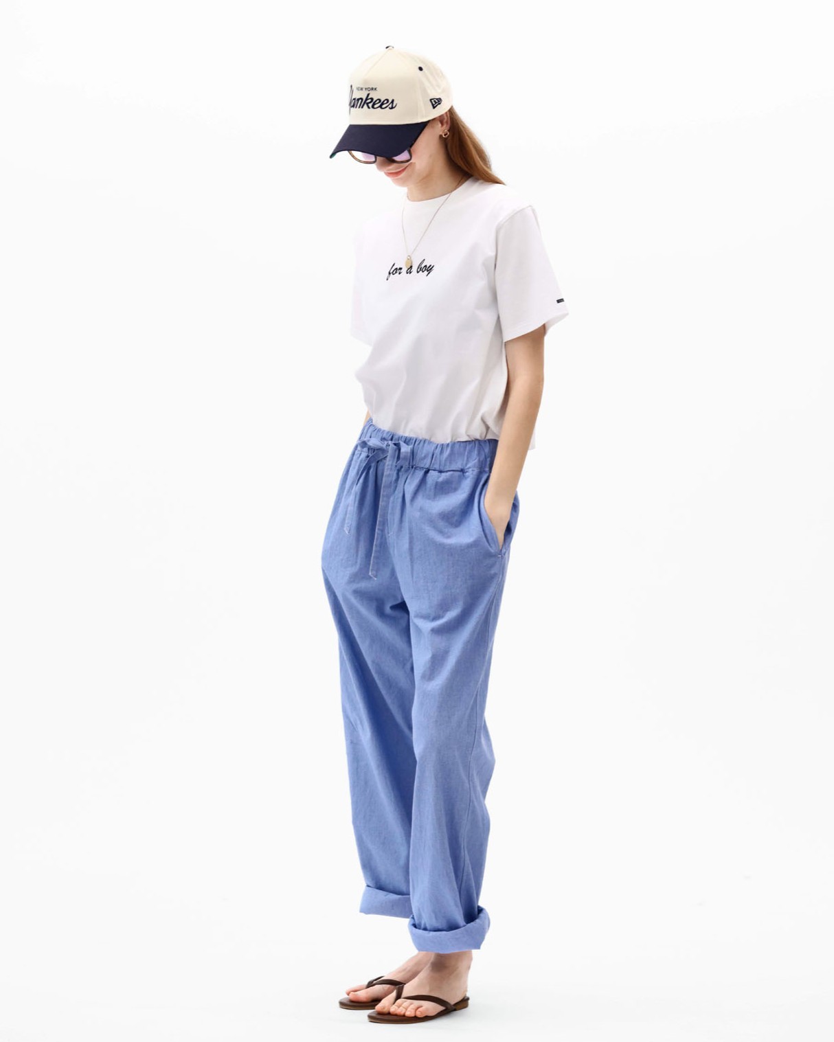 【CLUÉL Collaboration】CHAMBRAY EASY PANTS