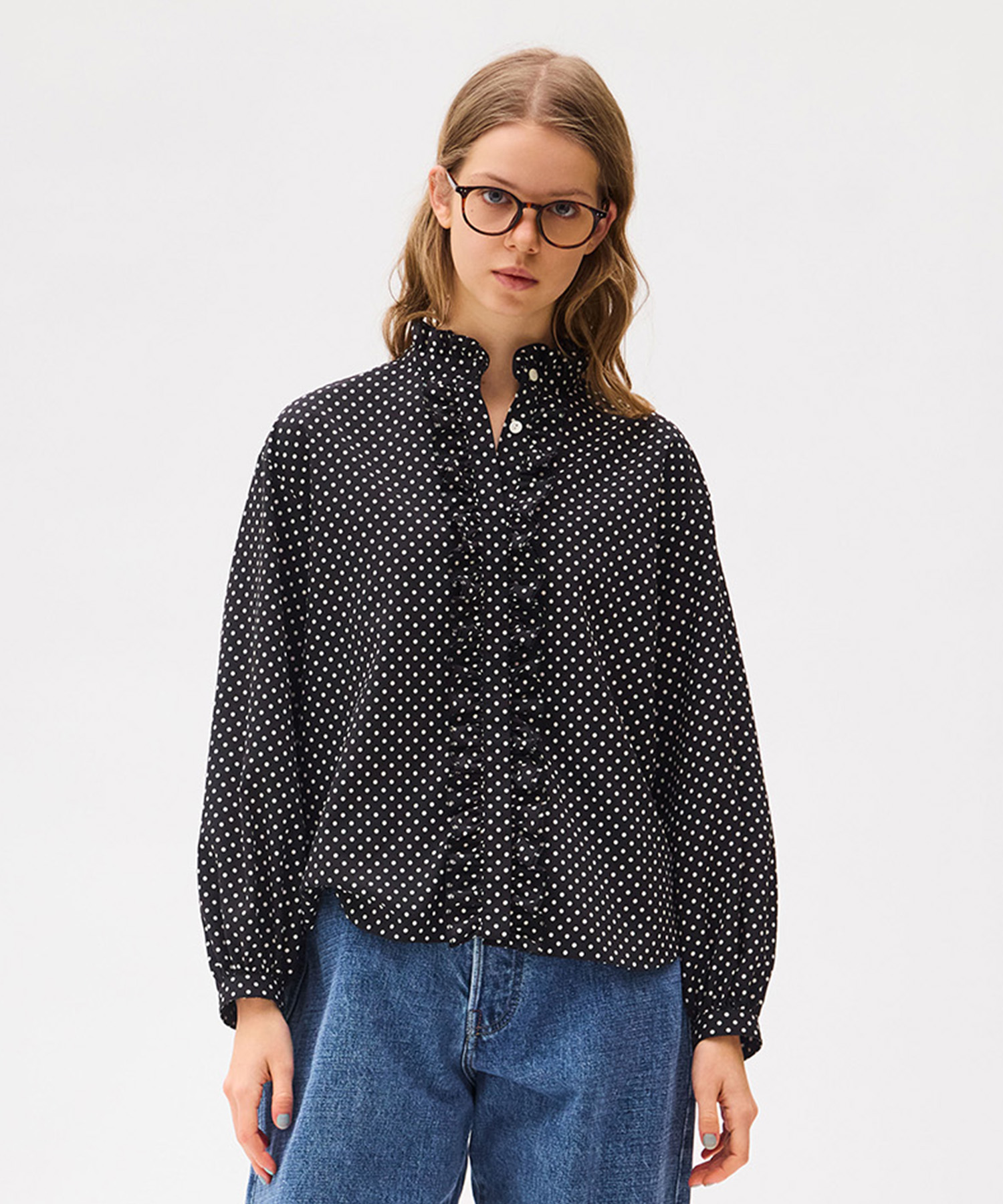 POLKA DOTT BLOUSE　