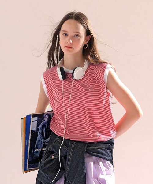 【CLUÉL】THIN BORDER FRENCH T-SHIRT