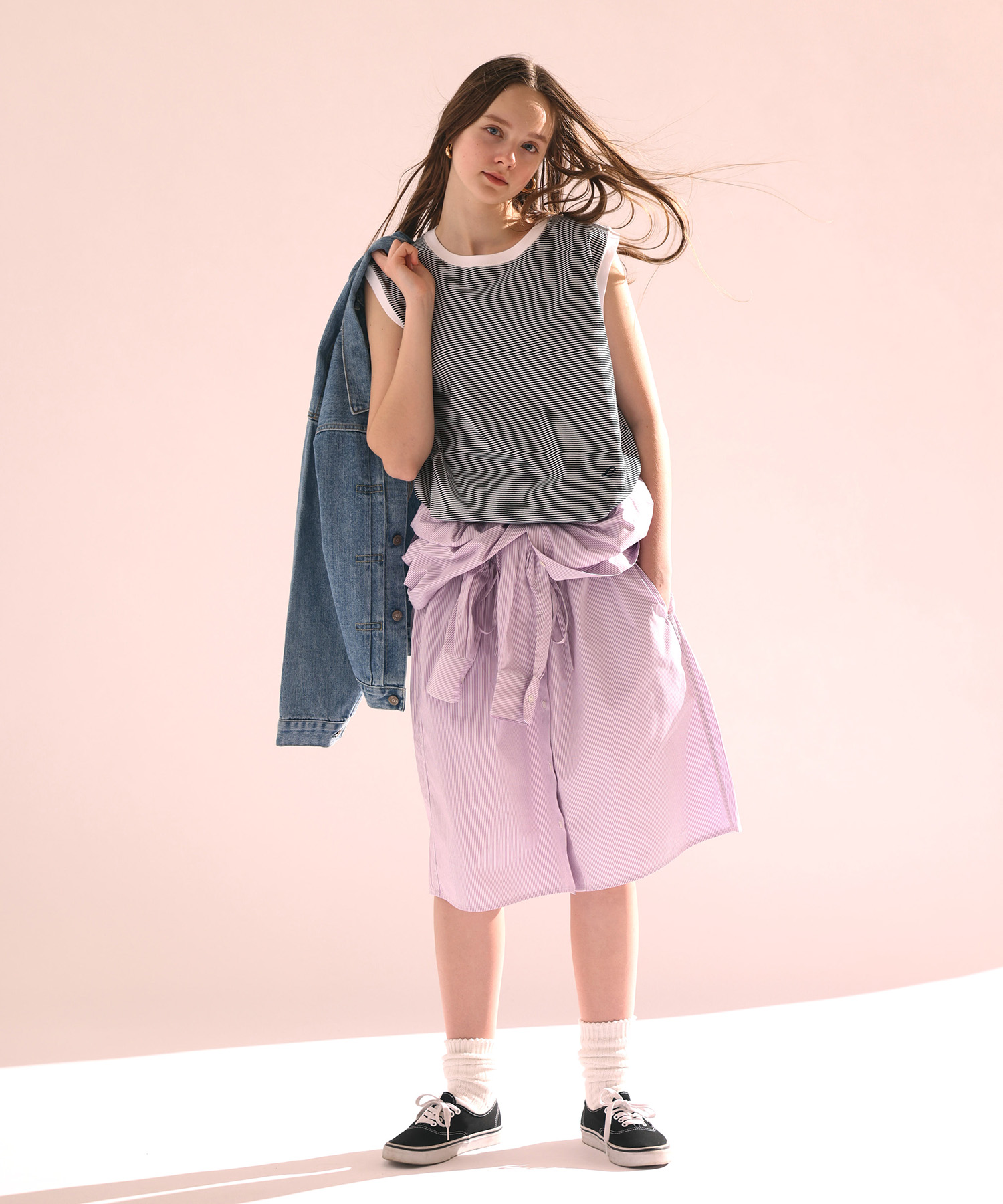 【CLUÉL CAPSULE COLLECTION】THIN BORDER FRENCH T-SHIRT