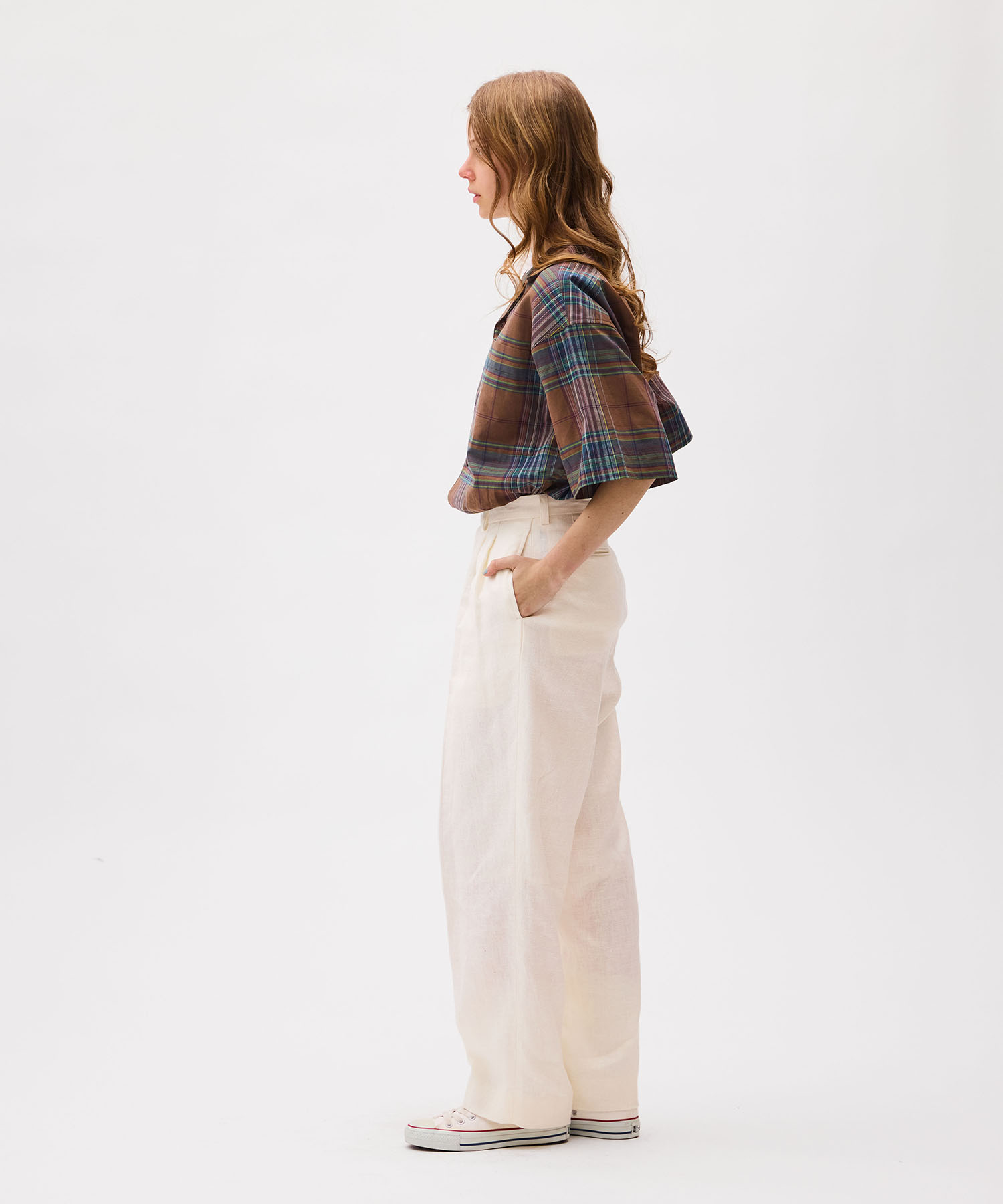 FRENCH WORK HEVY LINEN TROUSERS