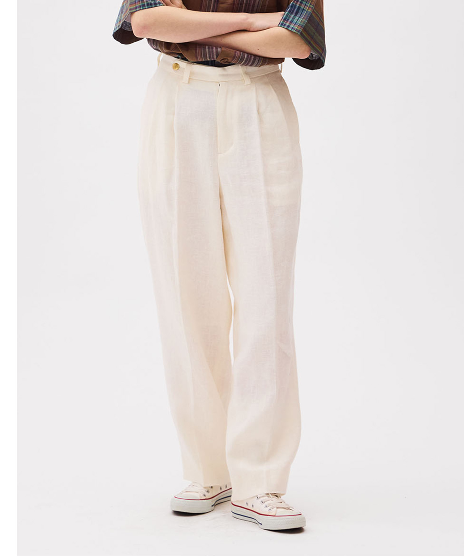 FRENCH WORK HEVY LINEN TROUSERS