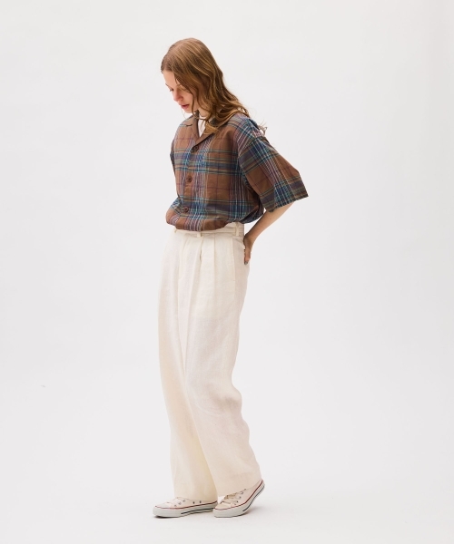 FRENCH WORK HEVY LINEN TROUSERS