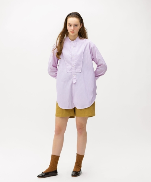  CANDY STRIPE BAND COLLAR  SHIRTS