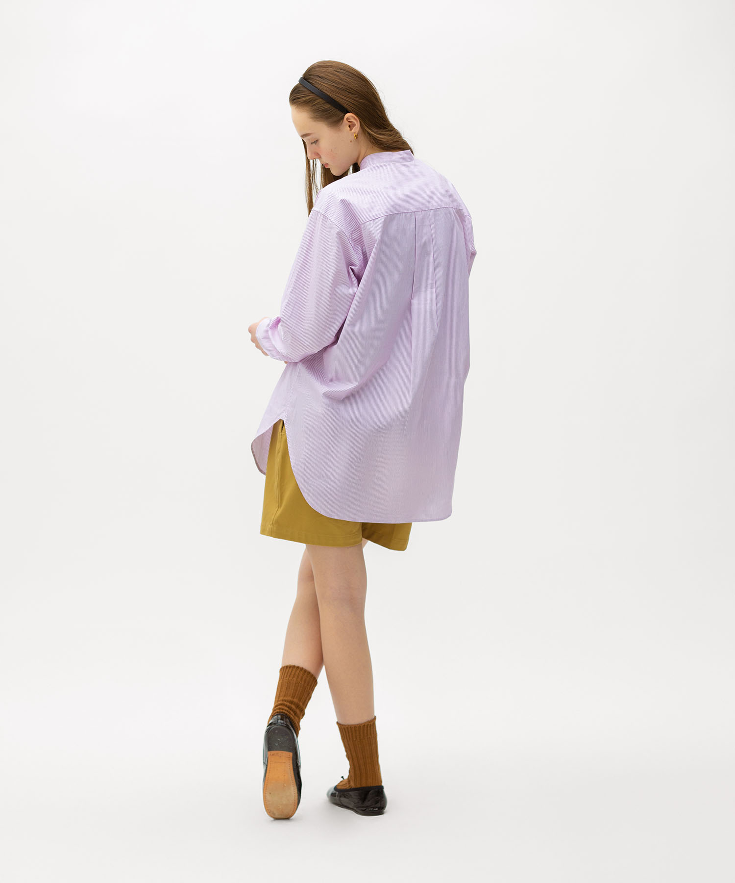  CANDY STRIPE BAND COLLAR  SHIRTS