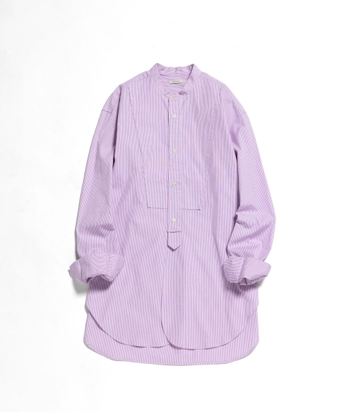  CANDY STRIPE BAND COLLAR  SHIRTS