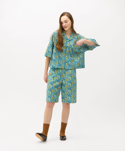 【LIBERTY PRINT】 OPEN COLLAR SHIRTS