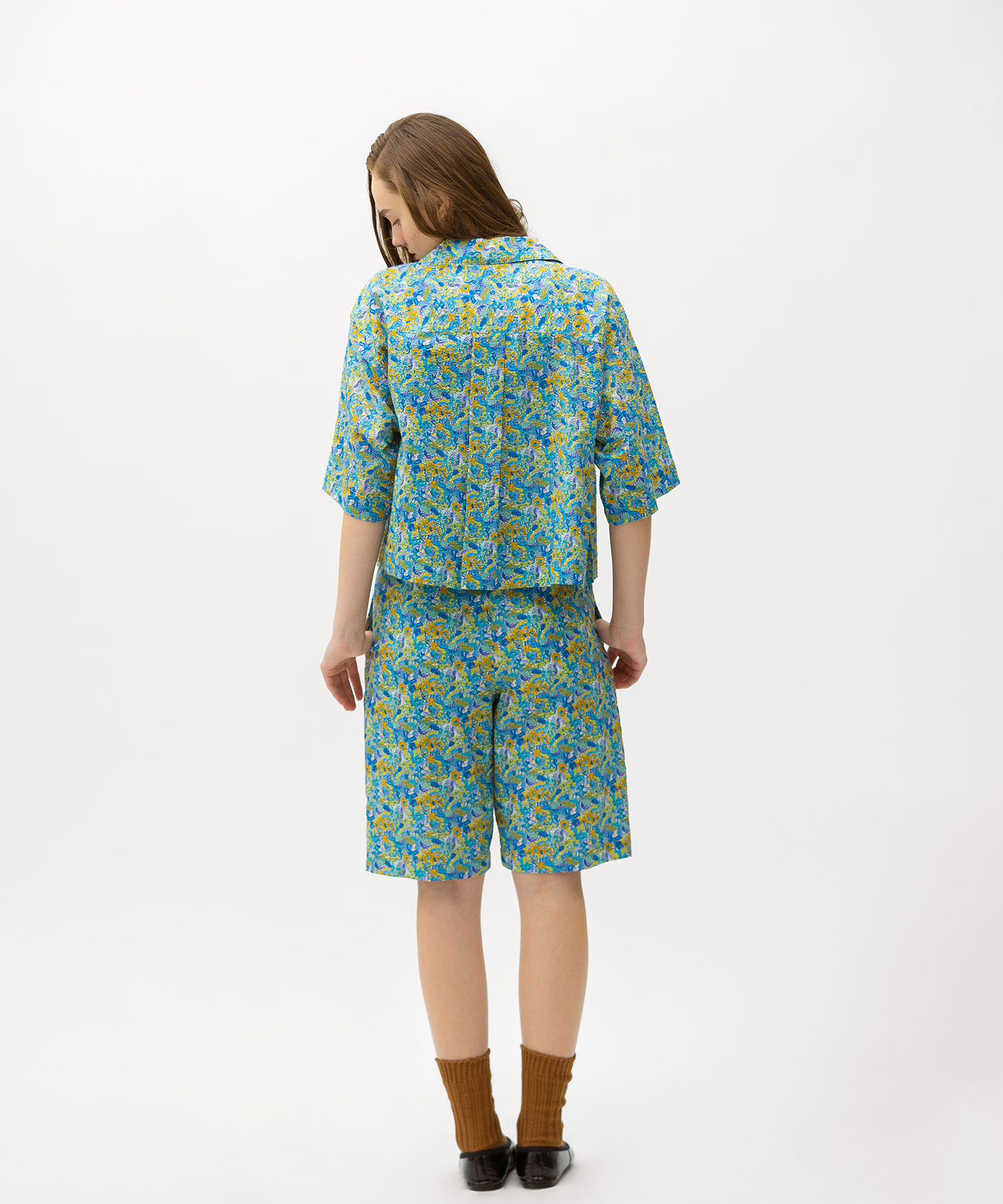 【LIBERTY PRINT】 OPEN COLLAR SHIRTS